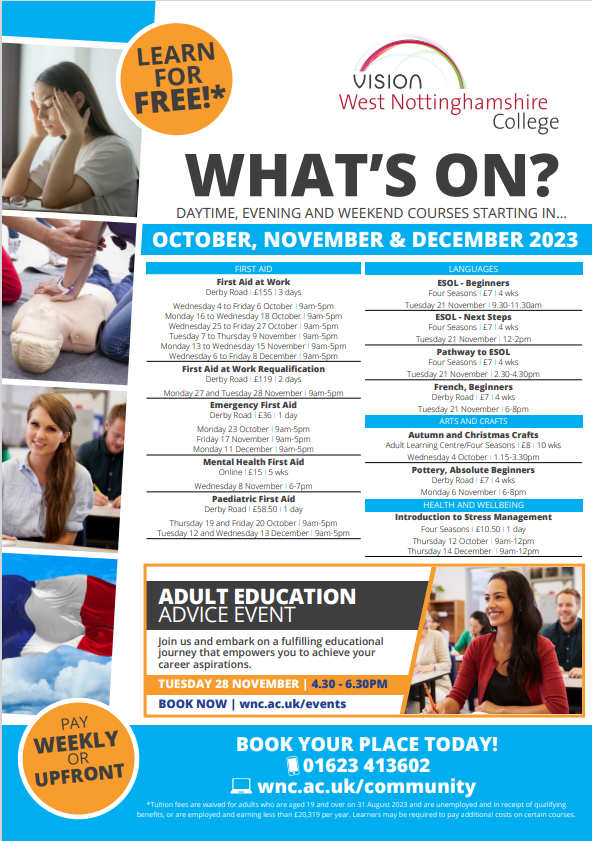 West Notts College: Community What's On? 