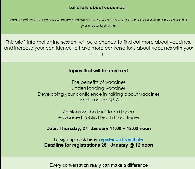 vaccine awareness session